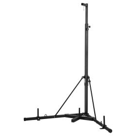 Punching Bag Stand, Steel Heavy Duty Workout Training Equipment, Adjustable Height Boxing Punching Stand with Weighted Base, Holds Up to 140 lbs
