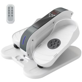 Under Desk Elliptical Machine, Ellipse Leg Exerciser for Seniors with LCD Monitor, Remote Control and 10 Speeds