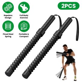 1Pair Ropeless Battle Ropes for Home Portable Compact Workout Exercise Training Battle Rope With Waist Strap for Women Men Strength Training Spri