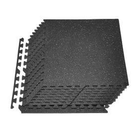 Puzzle Exercise Mat, 12 PCS Fitness Equipment Mats, 24 x 24 x 0.4 in, High-Density EVA Foam Mats Set, Interlocking Rubber Soft Tiles