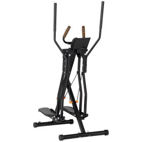 Gazelle Glider Air Walker Exercise Machine Elliptical Trainer with Four Resistance Levels, LCD Monitor, Heart Rate Sensor, Two Wheels