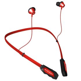 Black-Red Color Options -- 1Pc Wireless Neckband Headphones V4.2 Sweat-proof Sport Headsets Earbuds In-Ear Magnetic Neckbands Stereo Earphone Dee (Option: Red)