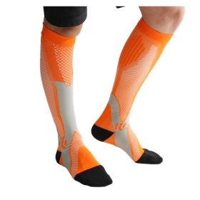 Compression Socks For Men&Women Best Graduated Athletic Fit For Running Flight Travel Boost Stamina Circulation&Recovery Socks (Option: Orange-XXL)