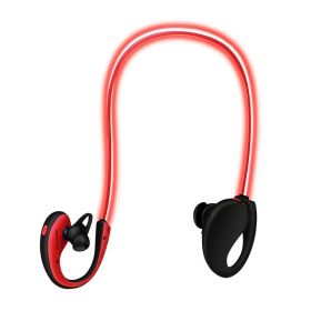 Wireless Sports Headsets Wireless V4.1 Neckband Earphones HD Stereo Sweat-proof Headphones Earbuds (Option: Red)