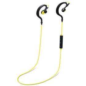 Wireless Headsets V4.1 Sport In-Ear Stereo Headphones Sweat-proof Neckband Earbuds (Option: Yellow)