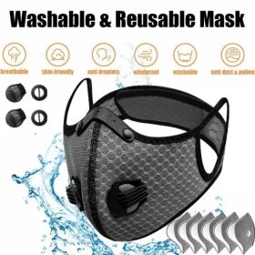 Reusable Half Face Cover Mask W/ Filter Cycling Outdoor Sport Face Mask Grey(Logistics Only For USPS.TK/TMEU Only For Self-pickup) (Option: Defaulttitle)