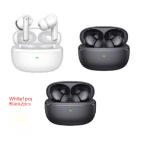 Wireless Bluetooth Noise Reduction In-ear Headphones (Option: White1pcs X Black2pcs-ANC and ENC)