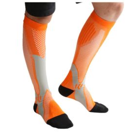 Compression Socks For Men&Women Best Graduated Athletic Fit For Running Flight Travel Boost Stamina Circulation&Recovery Socks (Option: Orange 6PC-S M)