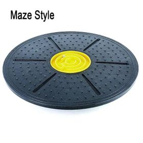 Yoga Balance Board Disc Stability Round Plates Exercise Trainer For Fitness Sports Waist Wriggling Fitness Balance Board-C; Exercise Equipment Fo (Color: yellow)
