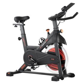 Exercise Bike, Adjustable Magnetic Resistance Stationary Bike, Indoor Cycling Bike for Home Cardio, Workout Bike with Silent Belt Drive (Resistance System: Magnetic Resistance, Flywheel Type: Medium-Duty Flywheel)