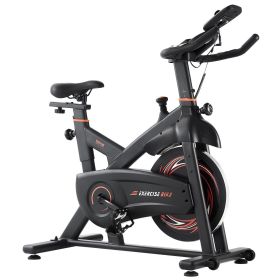 Exercise Bike, Adjustable Magnetic Resistance Stationary Bike, Indoor Cycling Bike for Home Cardio, Workout Bike with Silent Belt Drive (Resistance System: Magnetic Resistance, Flywheel Type: Heavy-Duty Flywheel)