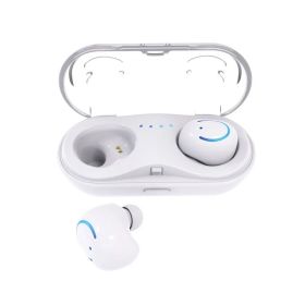 Wireless TWS Stereo Earbuds Earphones Headphone Headset (Option: White)